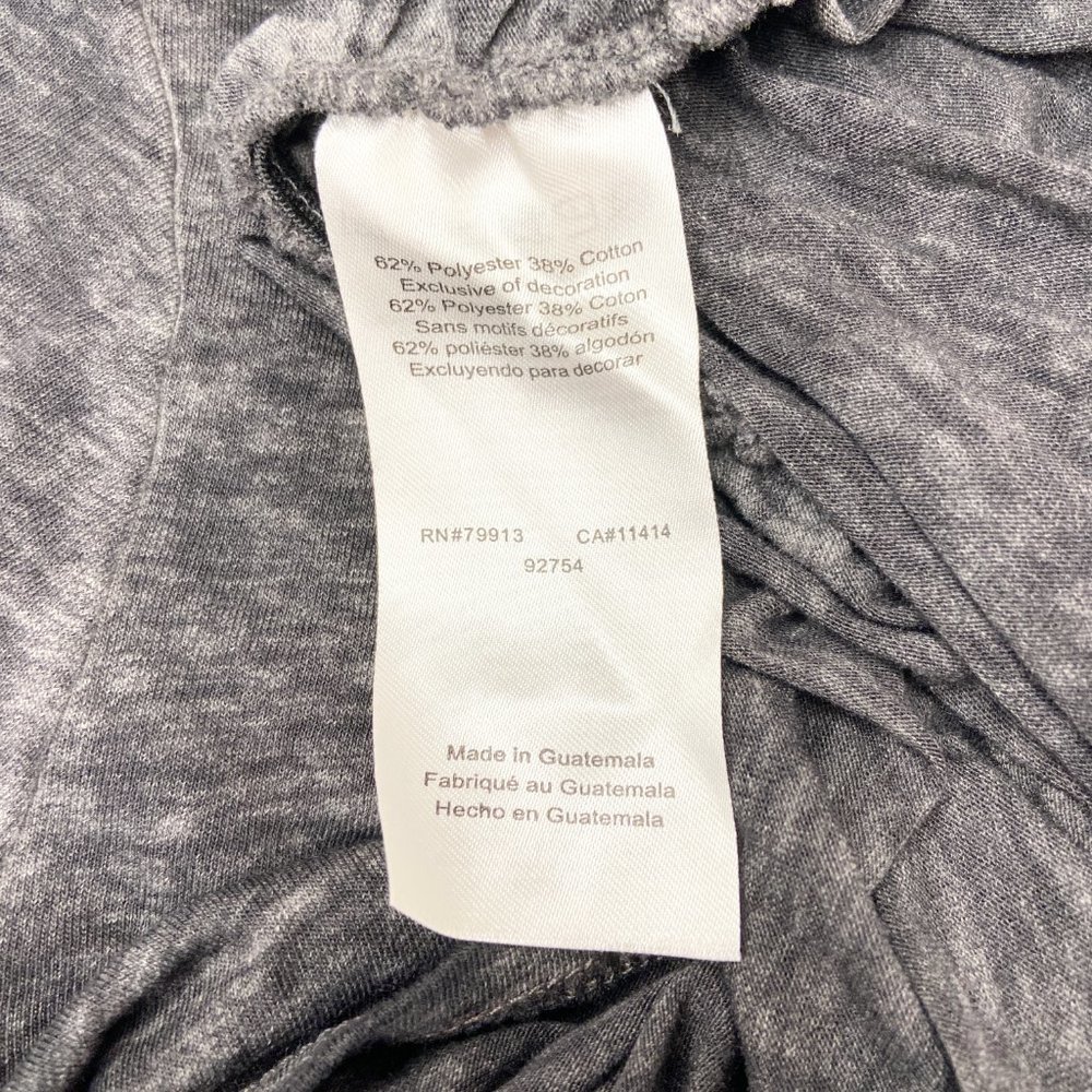 Motherhood Maternity Long Sleeve Scoop Neck Side Ruched T-Shirt Gray XSM - Picture 7 of 7